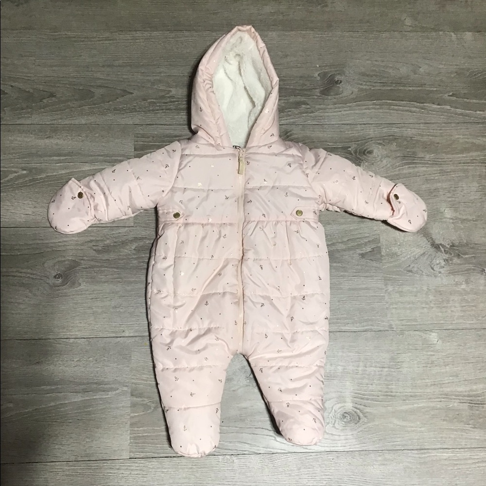 NAUTICA baby puffer fur onesieNWOT